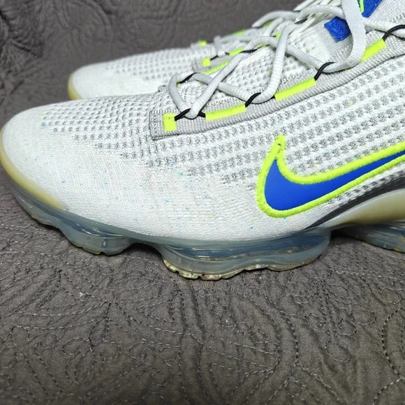 Nike Air VaporMax 2021 FK Cool Grey Teal Volt Athletic Men's Shoes Size 13